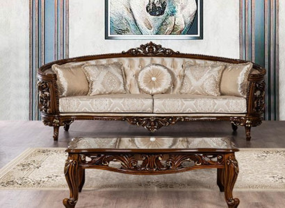 Three Seater Sofa 3 Seat Classic Furniture Sofas Fabric Style Baroque Rococo Luxury new